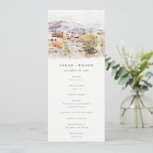 Colorado Springs, Colorado Wedding Program 招待状 (スタンド正面)