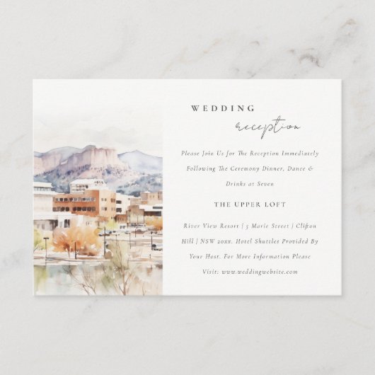 Colorado Springs, Colorado Wedding Reception エンクロージャーカード (正面)