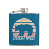 Colorado Springs Retro Bear フラスク (正面)