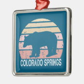Colorado Springs Retro Bear メタルオーナメント (左)