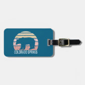 Colorado Springs Retro Bear ラゲッジタグ (正面横)