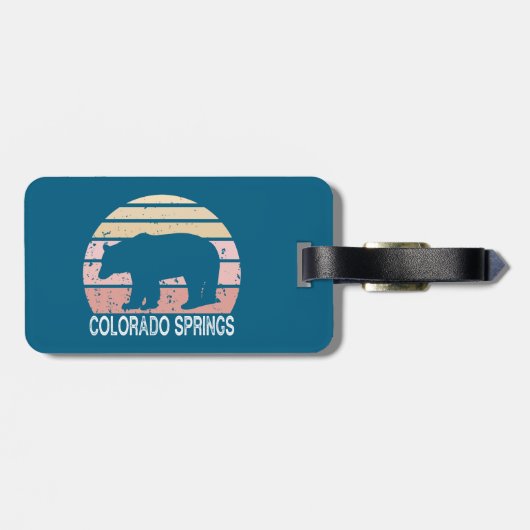 Colorado Springs Retro Bear ラゲッジタグ (裏面横)