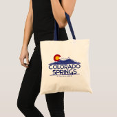 Colorado Springs wood mountains tote bag トートバッグ (正面(商品))