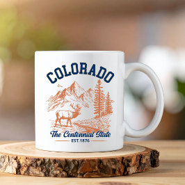 Colorado The Centennial State | Deer & Mountain コーヒーマグカップ