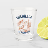 Colorado The Centennial State | Mountain Wildlife  ショットグラス (正面)