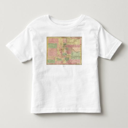 ColoradoPanoramic MapColorado トドラーTシャツ (正面)
