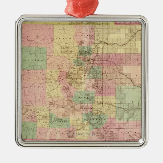 ColoradoPanoramic MapColorado メタルオーナメント (正面)