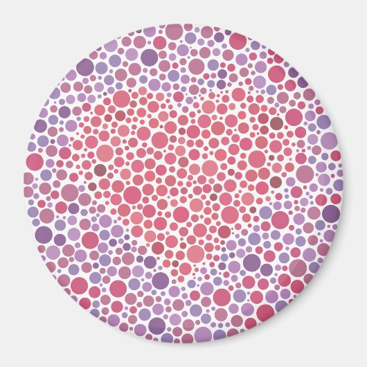 Colorblindテストハート マグネット (正面)