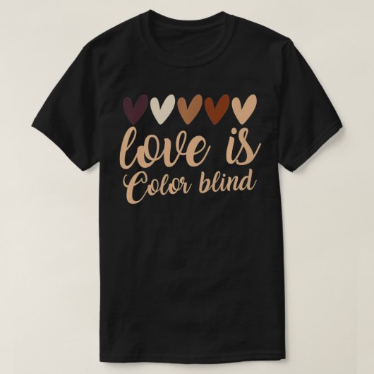 Colorblind Color Blind Loveのおもしろいを受け付けおもしろい Tシャツ (デザイン正面)