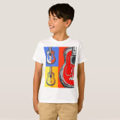 Colorblockのギターの子供のTシャツ Tシャツ (正面フル)