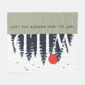 Colorblockを歩き回る自然モダン全員 フリースブランケット (正面(横))