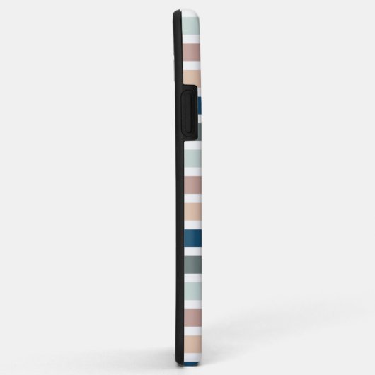 Colorblockストライプ4写真と名前 Case-Mate iPhoneケース (裏面/右)