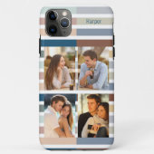 Colorblockストライプ4写真と名前 Case-Mate iPhoneケース (裏面)