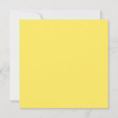 Colorblockフォトコラージュイエロー男の赤ちゃん誕生 案内状 (裏面)