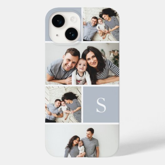 Colorblockフォトコラージュ&モノグラム Case-Mate iPhoneケース (裏面)