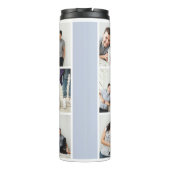 Colorblockモノグラムファミリーフォトコラージュ | ブルー タンブラー (裏面)