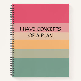 Colorblock横モダンストライプピンクモノグラム ノートブック