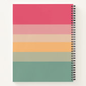 Colorblock横モダンストライプピンクモノグラム ノートブック (裏面)