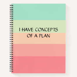 Colorblock横モダンストライプピンクモノグラム ノートブック