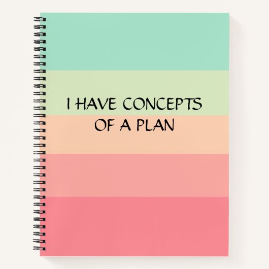 Colorblock横モダンストライプピンクモノグラム ノートブック (正面)