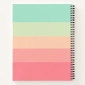 Colorblock横モダンストライプピンクモノグラム ノートブック (裏面)