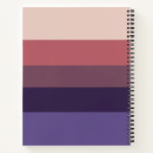 Colorblock横モダンブルーストライプモノグラム ノートブック (裏面)