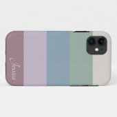 Colorblock水平ストライプ文字 Case-Mate iPhoneケース (裏面(横))
