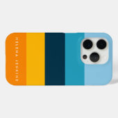 Colorblock水平モノグラストライプのムカラフル Case-Mate iPhoneケース (裏面 (横))