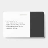 Colorblock識別バッジ写真とロゴ バッジ (裏面)