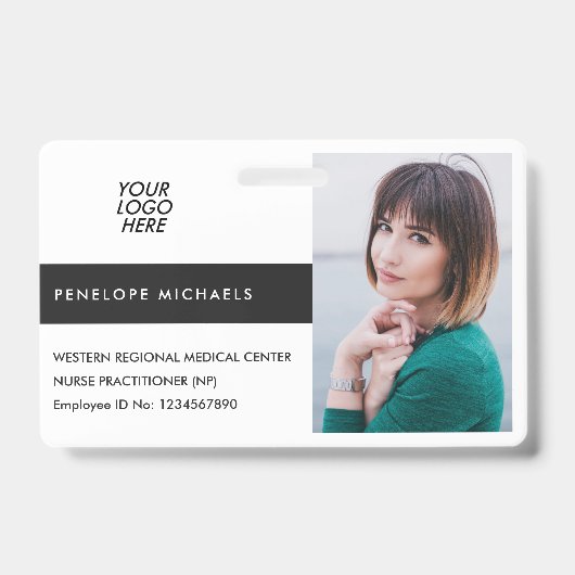 Colorblock識別バッジ写真とロゴ バッジ (正面)