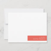 Colorblock赤はっきりしたミニマモダンリストシンプル ノートカード (正面)