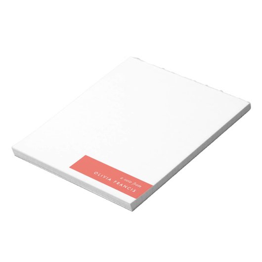 Colorblock赤はっきりしたミニマモダンリストシンプル ノートパッド (回転)