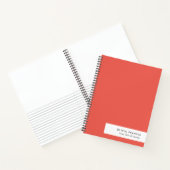 Colorblock赤はっきりしたミニマモダンリストシンプル ノートブック (内部)