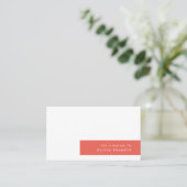 Colorblock赤はっきりしたミニマモダンリストシンプル 名刺 (スタンド正面)