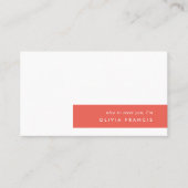 Colorblock赤はっきりしたミニマモダンリストシンプル 名刺 (正面)