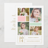 Colorblock |の卒業のパーティの招待状 招待状 (正面/裏面)