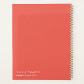 Colorblock はっきりした Redミニマモダンリストシンプル2026 プランナー手帳 (裏面)