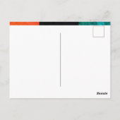 Colorblock カラフル Marble日付はがきを保存 ポストカード (裏面)