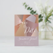 Colorblock カラフル Pink日自然付を保存 ポストカード (スタンド正面)