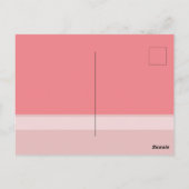 Colorblock 3トーンピンク日付を保存 ポストカード (裏面)