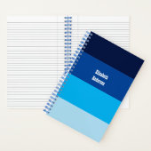 Colorblock Blue水平ストライプ ノートブック (内側)