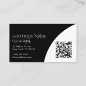 Colorblock Boutique Black QRコードビジネスカード エンクロージャーカード (裏面)