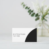 Colorblock Boutique Black QRコードビジネスカード エンクロージャーカード (スタンド正面)