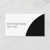 Colorblock Boutique Black QRコードビジネスカード エンクロージャーカード (正面)