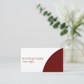 Colorblock Boutique Dark Red QRコード名刺 エンクロージャーカード (スタンド正面)