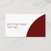 Colorblock Boutique Dark Red QRコード名刺 エンクロージャーカード (正面)