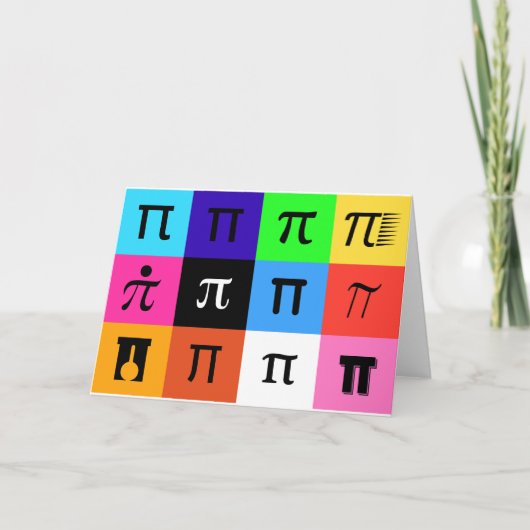 colorblock happy pi日 カード (正面)