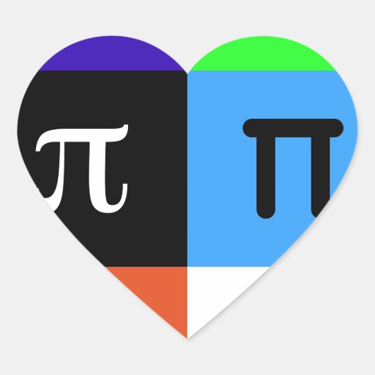 colorblock happy pi日 ハートシール (正面)