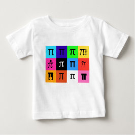 colorblock happy pi日 ベビーTシャツ