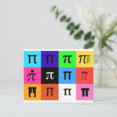 colorblock happy pi日 ポストカード (スタンド正面)
